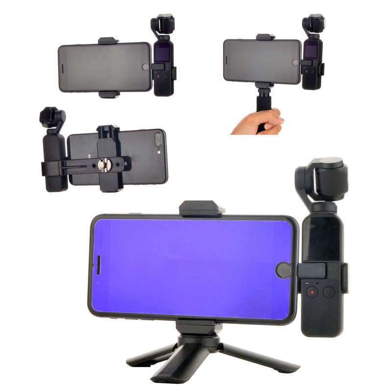 Arisll Accessories Kit for Dji OSMO Pocket/Pocket 2, Handheld Mount Adapter Tripod Case Expansion Phone Bracket Screen Protector for Osmo Pocket/Pocket 2 - Image 3